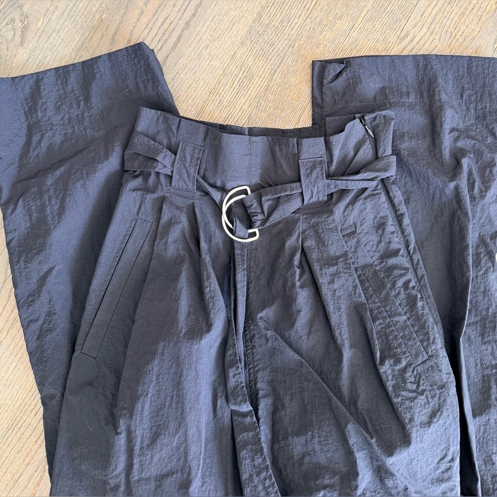 GANNI Black Paperbag Belted Trousers - Picture 6 of 9